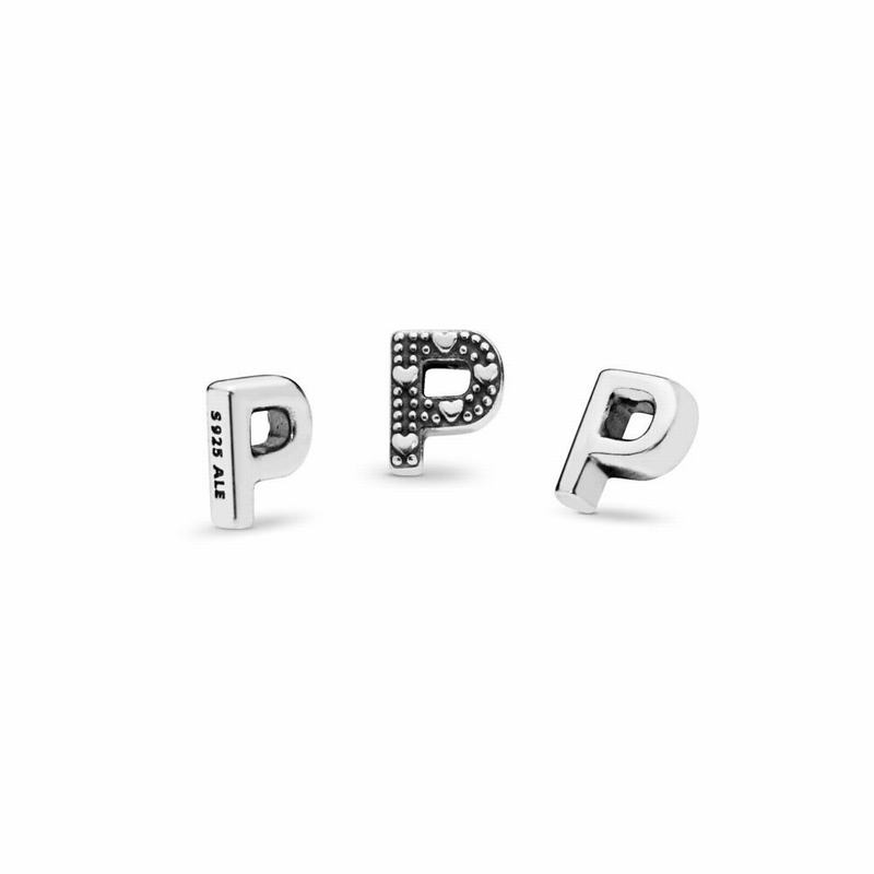 Pandora Letter P Petite Locket Charm Silver Egypt UV4503982